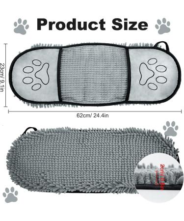 YSQEVN Extra Absorbent Pet Bath Towel - Chenille Microfiber Towel with Hand Pockets for Dogs & Cats | International Shipping Available - Buy Online on GoSupps.com