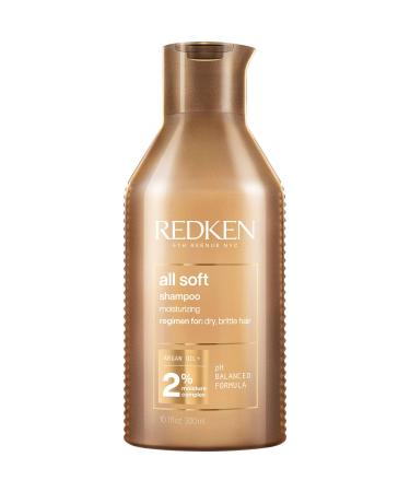 Redken All Soft Shampoo | For Dry/Brittle Hair | Provides Intense Softness and Shine | With Argan Oil 10.1 Fl Oz