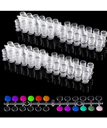 Ancllo 240 Pieces Oval Artificial Nail Tips - Nail Art Practice & Color Card for DIY Salon Use - Clear - Buy Online on GoSupps.com