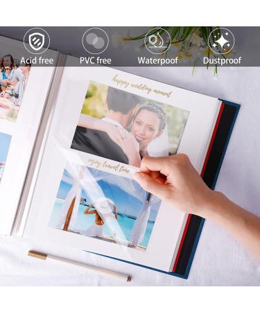 Hautoco Large Self-Adhesive Photo Album for 4x6 and 8x10 Pictures - 60 Pages Scrapbook with Metallic Pen - Blue - Buy Online on GoSupps.com
