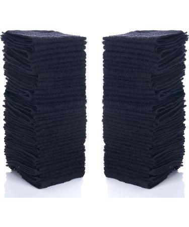 Simpli-Magic 79217 Black Cotton Washcloths 12x12 24 Pack - Soft & Absorbent - Buy Online on GoSupps.com