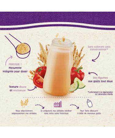 Bl dina - Bl d ner - Evening Cereals for babies - Multigrain Vegetables of the Sun - From 8 months - pack of 7 boxes - Buy Online on GoSupps.com