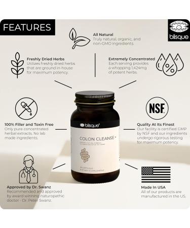 Blisque Colon Cleanse: Natural Detox for Improved Digestive Health - Buy Online on GoSupps.com