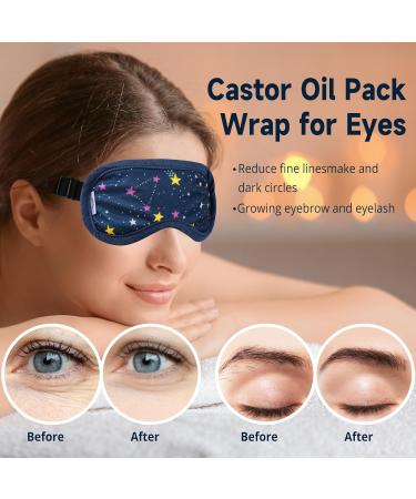 Leekalos Organic Castor Oil Pack for Eyes - Reusable Wrap for Eyelashes Wrinkles & Dark Circles - Washable & Leak-Proof - Buy Online on GoSupps.com