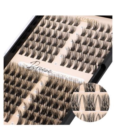 LASHVIEW Lash Clusters Clusters Lashes Eyelash Clusters D Curl Individual Lashes Wispy Volume False Eyelashes Soft Lightweight DIY Eyelash Extension at Home