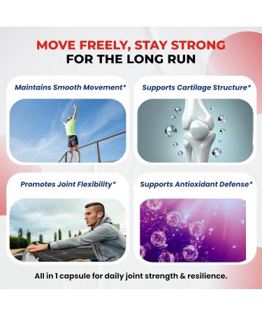 Glucosamine Chondroitin MSM - Joint Mobility Support Supplement Enhanced with Collagen, Hyaluronic Acid, Vitamin D3 | 150 Capsules 150-day supply (pack of 1) - Buy Online on GoSupps.com