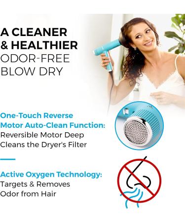 Mini Hair Dryer with Diffuser for Curly Hair | Fast & Quiet Professional Blow Dryer | 20x Faster Brushless Motor | Compact Reverse Auto-Clean Dryer by SKYPRO - Buy Online on GoSupps.com
