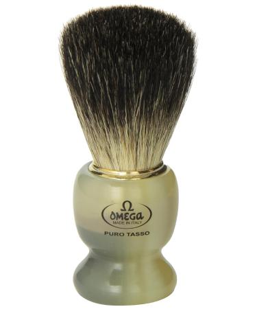 Omega 63171 Stripey 100% Pure Badger Shaving Brush with Stand - Premium Shaving Accessory for Men | International Shipping Available - Buy Online on GoSupps.com