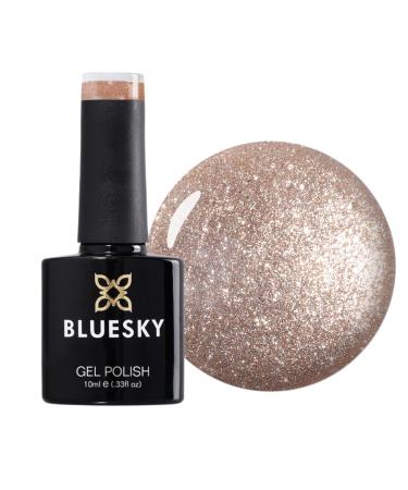 Bluesky Gel Nail Polish 10ml Golden Star - XMS203 Gold Glitter Gel Nail Polish for 21 Day Manicure Professional Salon& Home Use Requires Curing Under LED UV Nail Lamp