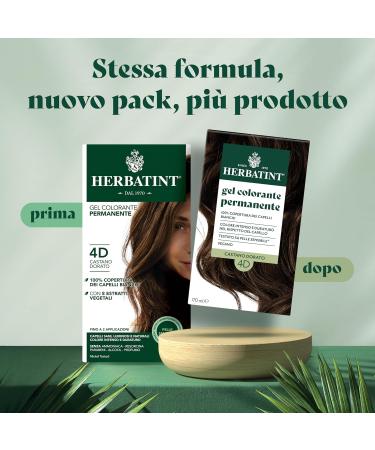  Herbatint Herbatint 4D Permanent Hair Color Gel Golden Brown - 170 ml | Ammonia-Free 100% Gray Coverage | For Sensitive Skin with 8 Natural Organic Extracts - Buy Online on GoSupps.com