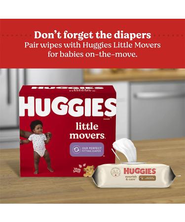 Huggies Nourish & Care Scented Baby Wipes - 168 Count (3 Packs) - Buy Online on GoSupps.com
