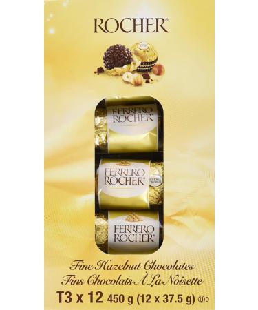 Rocher Ferrero T3 Chocolate(12X37.5) Gram 450 Grams - Buy Online on GoSupps.com