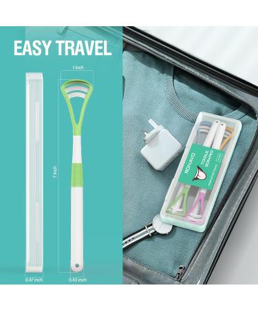 Ronavo Tongue Scraper Set - 8 BPA-Free Tongue Cleaners for Adults & Kids | Reduce Bad Breath & Improve Oral Care - International Shipping Available - Buy Online on GoSupps.com
