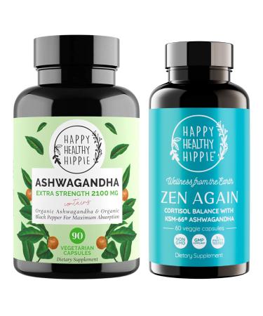 Happy Healthy Hippie Zen Again Cortisol Manager & Organic Ashwagandha Capsules