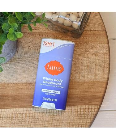 Lume Whole Body Deodorant Stick - 72hr Odor Control - Aluminum & Baking Soda Free - Skin Safe - 2.2oz (Soft Powder) - Buy Online on GoSupps.com