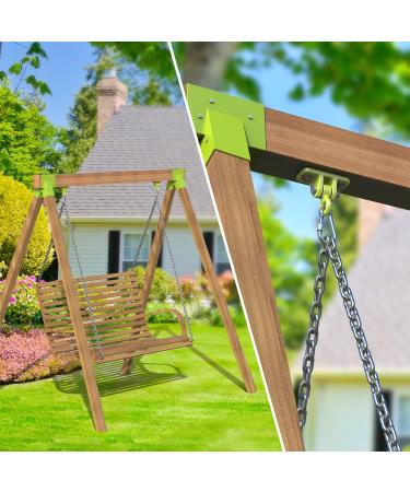 Highpro 2 Pack Swing Hangers for Wooden Sets - Heavy Duty Hardware for Porch, Patio, Playground - Indoor/Outdoor Locking Hooks - 2 Pack - Buy Online on GoSupps.com