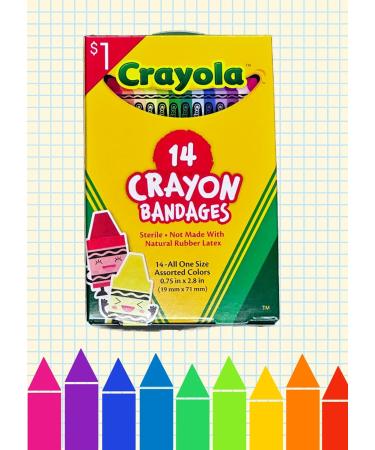 Crayon Shaped Kids Bandaid Flexible Adhesive Bandages - 10-Pack - Buy Online on GoSupps.com