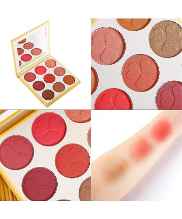 DE'LANCI Blush Highlighter Palette - High Pigment Face Makeup Kit for Teens - 9 Color Shimmer Matt Powder- Ideal for Cheeks and Base Foundation - Christmas Beauty Gift - Buy Online on GoSupps.com