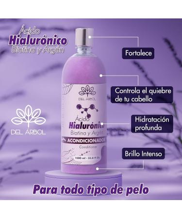 Biotin & Argan Fortifying Conditioner with Hyaluronic Acid - Vegan 1 Liter | Detangles & Nourishes | International Shipping - Buy Online on GoSupps.com