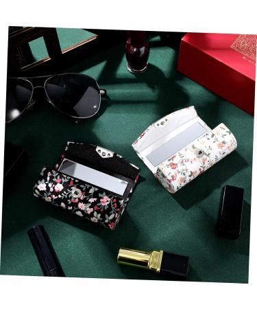 minkissy Lipstick Box with Floral Print Mirror Lipstick Organizers Lipstick Box for Women Lipstick Storage Retro Fabric Organizers - Buy Online on GoSupps.com