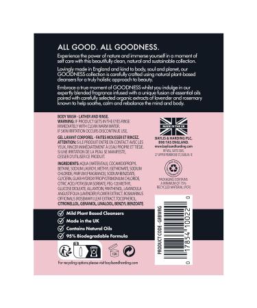 Buy Baylis & Harding Liquid Body Wash Soap - Goodness Rose & Geranium 500ml | International Shipping Available - Buy Online on GoSupps.com