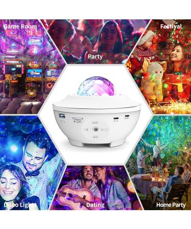 Galaxy Projector Star Light with Bluetooth Speaker - LED Night Light for Kids & Adults - Timer & Ocean Wave Effects - Birthday Gift - Home Room Decor (White) - Buy Online on GoSupps.com