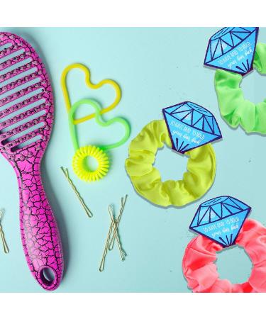 Neon Bachelorette Scrunchies 7 Pack - Bachelorette Party Hair Ties for Team Bride - Bridesmaid Favor - Buy Online on GoSupps.com