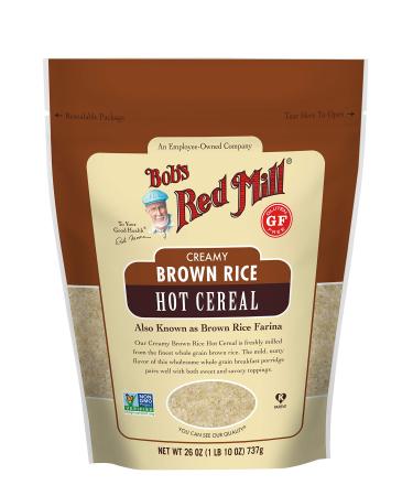 Bob's Red Mill Creamy Rice Farina Hot Cereal, Brown, 26 Ounce 1.62 Pound (Pack of 1)