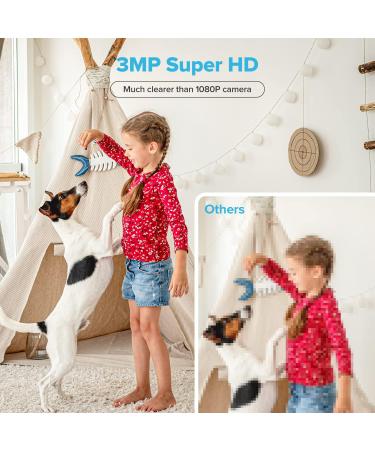 WGV Security Camera -2K Cameras for Home Security with Smart Motion Dection  Night Vision  Two-Way Audio Cloud & SD Card Storage Work with Alexa  Ideal Indoor Camera for Baby Monitor/Pet Camera white - Buy Online on GoSupps.com