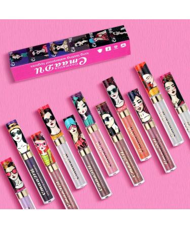 Matte Metallic Lip Gloss | Long Lasting, Waterproof, Diamond Shimmer Liquid Lipstick | 0.03 Fl Oz | for Women & Girls - Buy Online on GoSupps.com