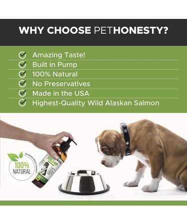 PetHonesty Wild Alaskan Salmon Oil for Dogs 16 Fl Oz - Omega-3 Liquid Supplement for Joint, Brain, and Heart Health - Reduces Shedding & Itching - EPA + DHA Fatty Acids - Buy Online on GoSupps.com