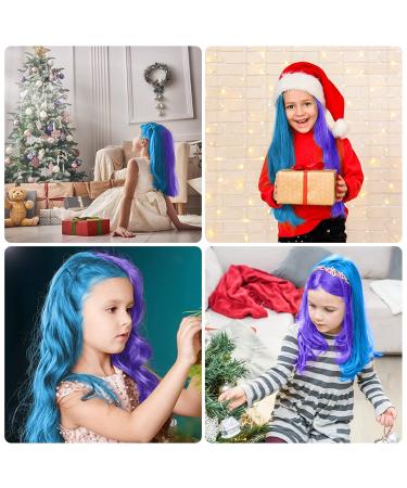 MSDADA Blue and Purple Hair Chalk Comb for Girls - Temporary Washable Hair Color Dye - Great Gift for Kids 8-12 - Buy Online on GoSupps.com