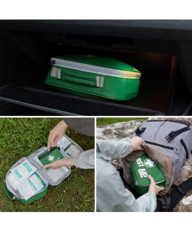 General Medi 2-in-1 First Aid Set - 215-Piece Premium Kit with 43-Piece Mini Set for Home Car Travel Sports & Emergency - Green - Buy Online on GoSupps.com