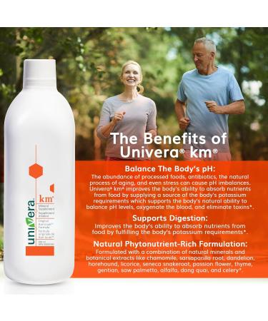 Univera km Liquid Potassium Supports Mineral Supplement - 32 fl oz pH Blood Balance Earthy Taste Original Karl Jurak Formula (30-Day Supply) - Buy Online on GoSupps.com