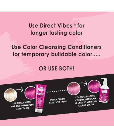 Direct Vibes Magenta Semi-Permanent Hair Color - Vibrant Ammonia-Free Vegan & Long-Lasting - 8 fl oz | International Shipping - Buy Online on GoSupps.com