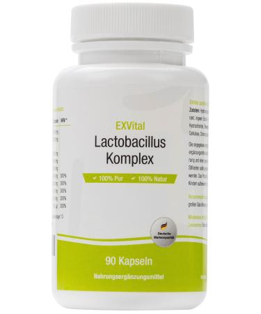 EXVital Lactobacillus Complex 10 billion CFU 90 capsules in premium quality - Lactobacillus Acidophilus 1 pack (1x45g)