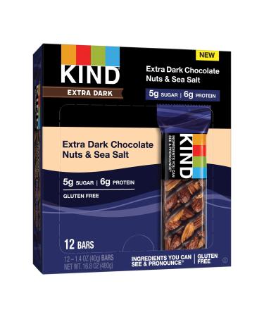 KIND Bars Extra Dark Chocolate Nuts & Sea Salt 12 Bars 1.4 oz (40 g) Each