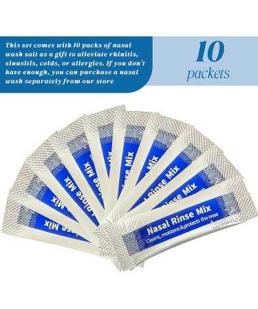 Deepdeem Nasal Irrigator Syringe Sinus & Allergy Relief with Gentle Nasal Irrigation for Congestion Portable Home & Travel Use Includes 10 Saline Flush Packets BPA-Free & Easy to Clean 20ml - Buy Online on GoSupps.com