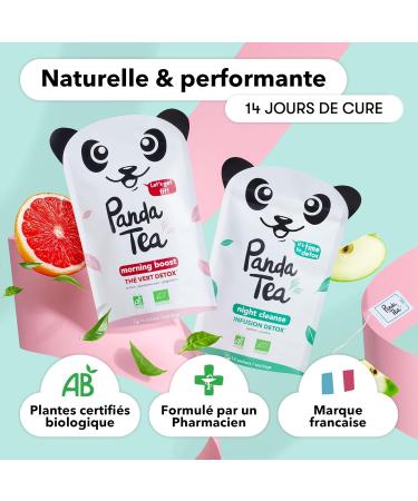  Panda Tea Panda Tea - Organic Detox Tea and Infusion - 28 Cotton Tea Bags - 14-Day Challenge - Certified Organic - Buy Online on GoSupps.com