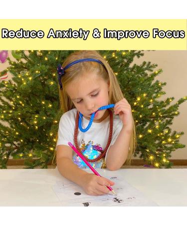 Chew Necklaces Bracelets for Sensory Kids (12 Pack) - Stretchy Coil Set for Autism ADHD ADD - Sensory Chew Toys for Stress & Anxiety - Buy Online on GoSupps.com