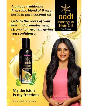 Aadi Bringa Hair Oil - 100% Coconut Oil 100ml | Natural Haircare Solution - Buy Online on GoSupps.com