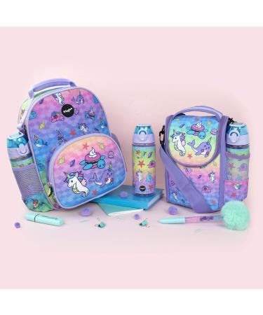 Fringoo Kids Water Bottle with Straw - Leak Proof BPA Free 600ml for School, Nursery & Travel - Narwhal & Seahorse Design - Buy Online on GoSupps.com