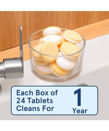 Natural Citrus Garbage Disposal Cleaner Tablets - 24 Pcs Foaming Deodorizer for Kitchen & Sink - 1 Year Supply - Buy Online on GoSupps.com