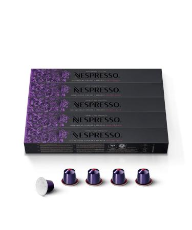 Nespresso Nespresso Original Bundle of 50 Arpeggio Decaffeinato Decaffeinated Coffee Capsules Intensity 9 For Ristretto Espresso & Cappuccino Milk Recipe (5 packs of 10)