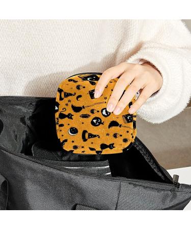 Halloween Pumpkin Sanitary Napkin Storage Bag - Period Kit Pouch for Women and Teens - Buy Online on GoSupps.com