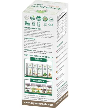Aryan Herbals Karela Jamun Juice - 1000 ml | Bitter Gourd & Blackberry Juice | No Added Sugar | Natural & Healthy - Buy Online on GoSupps.com