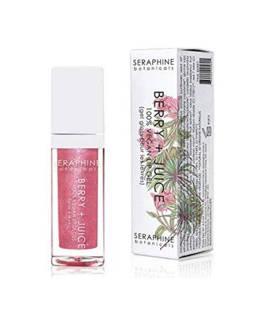 Seraphine Botanicals Berry + Juice - 100% Vegan Lip Gel Tinted Gloss 0.20 fl oz (Pink Berry)