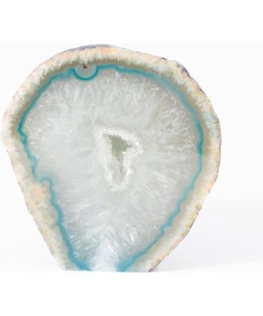 Green/Teal Agate Geode: Unique Natural Crystal for Home Decor - Buy Online on GoSupps.com