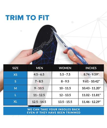 2023 Running Insoles | Odor Neutralizing, Sweat Absorbent, Arch Support | Men/Women Size M (9-10.5/10-11.5) Black - Buy Online on GoSupps.com