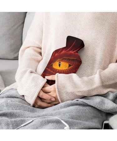 Dragon Eyes Red Hot Water Bottle with Plush Cover - Hand Warmer for Adults & Kids | 26.5x15.3cm - Fast International Shipping - Buy Online on GoSupps.com